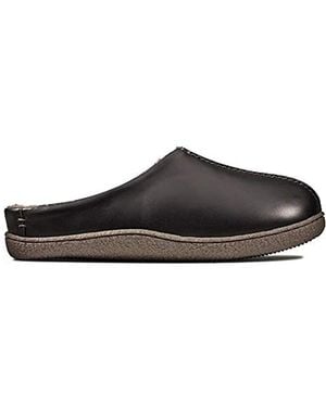 Clarks S Relaxed Style Leather Mule Slippers 26143828 12 Uk Black