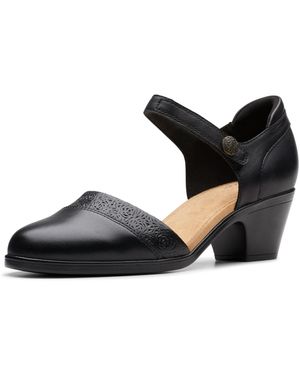 Clarks Damen Emily 2 Darcey Pumps - Blockabsatz 55 Mm, Leder - Bequeme Stiefeletten