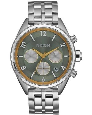 Nixon Chronograph Quarz Uhr mit Edelstahl Armband A993-2162-00 - Grau