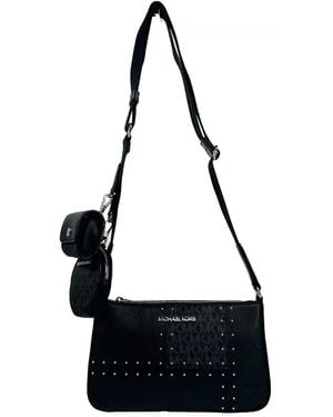 Michael Kors Jet Set Travel Small Metallic Patchwork and Signature Crossbody Bag Black - Schwarz