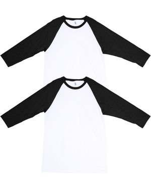 American Apparel Cvc Raglan T-shirt - Black