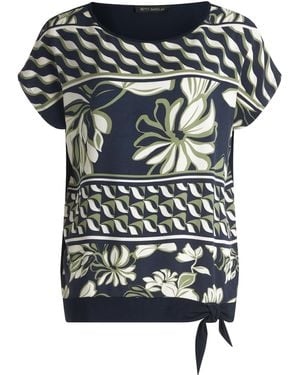 Betty Barclay Basic Shirt mit Schleifenknoten 48 - Schwarz
