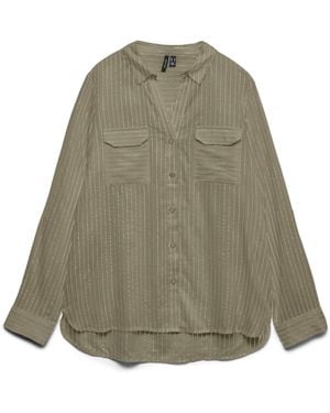 Vero Moda Vmbumpy Ls Glitter Shirt WVN Ga Noos - Grün