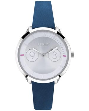 Furla Orologio Analogico Classico Quarzo da Donna con Cinturino in Pelle R4251102508 - Blu