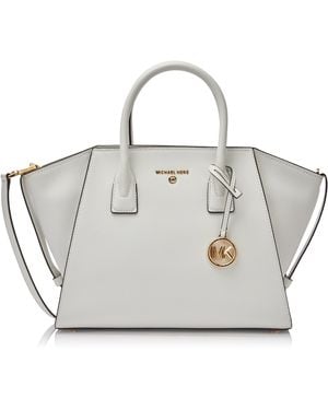 Michael Kors Henkeltasche Avril Large Leather Top-zip - Grau