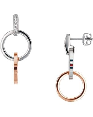 Tommy Hilfiger Jewelry Pendants d'Oreilles pour en Acier Inoxidable avec Cristaux - 2780084 - Métallisé