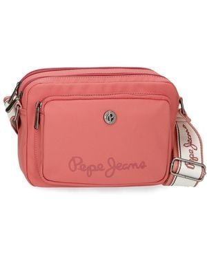 Pepe Jeans Corin Bandolera Rosa 25x18x7 cms Poliéster y PU by Joumma Bags
