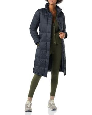 Amazon Essentials Lightweight Quilted Long Puffer Winter Coat - Black