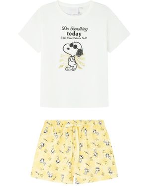 Women'secret Short Pyjama MULTILICENSE Happy Snoopy Pijamas - Metálico