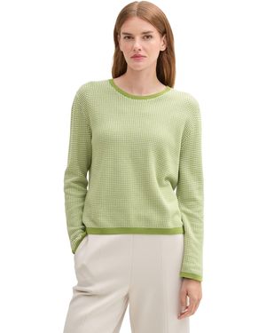 Tom Tailor Strickpullover aus Baumwolle - Grün