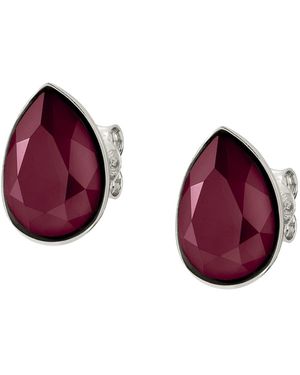 Nomination Allure Earrings For Woman In Stainless Steel With Bordeaux Crystal. Made In Italy. - Purple