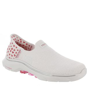 Skechers Go Walk 7 Springtime Hands Free Slip-ins Trainer - White