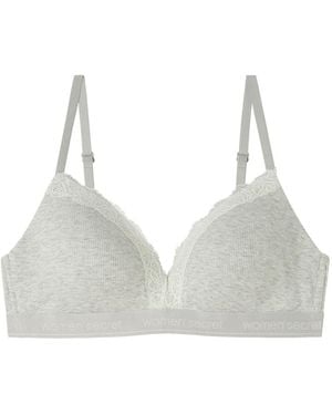 Women'secret Sujetador Triangular Charming Algodón Bra - Gris