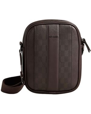 Ted Baker Faux Leather Flight Bag - Black