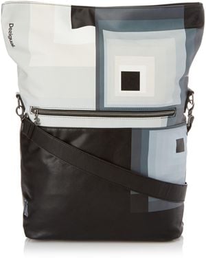 Desigual Bols Ibiza Cuadro - Grigio