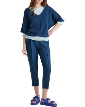 Benetton Maglia Scollo V M/m 115gd10cs Jumper - Blue