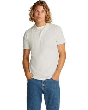 Tommy Hilfiger Tjm Slim Placket Polo Ext Dm0dm20676 S/s - Blue