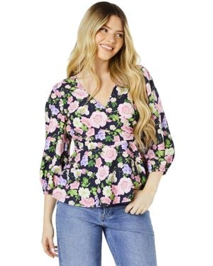 Dorothy Perkins Floral Wrap Blouse - Multicolour