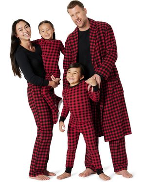 Amazon Essentials Flanellen Broek En Lange Mouwen T-shirt Pyjama Set - Rood