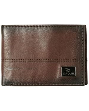Rip Curl Men's Corpawatu Icon Slim Wallet - Black/tan, Black / Tan, One Size, Men's Corpawatu Icon Slim Wallet - Brown