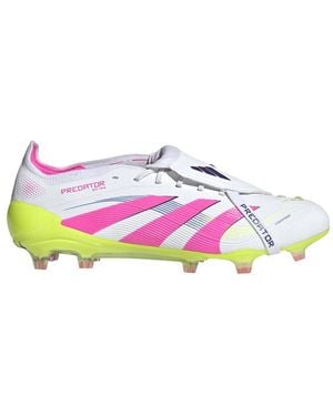 adidas Elite Foldover Tongue Firm Ground Soccer Cleats - White, Cloud White/lucid Pink/lucid Lemon, 7.5 - Multicolour