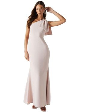 Coast Honoured Bow One Shoulder Maxi Bridesmaid Dress - Pink