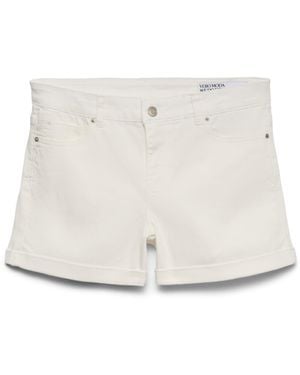 Vero Moda Vmluna Mr Fold Shorts Mix Ga Noos Denim - White