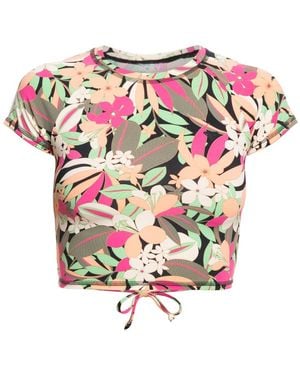 Roxy Short Sleeve Zipped Rash Vest For - Short Sleeve Zipped Rash Vest - White