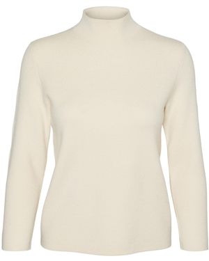 Vero Moda VMGOLD Needle 3/4 Funnelneck Pull.GA REP - Weiß