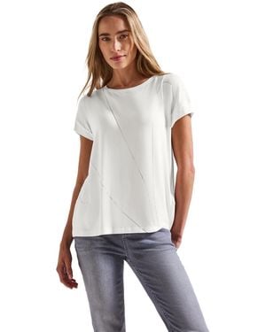 Street One 3227730 Shirt mit feinen Linien - Weiß