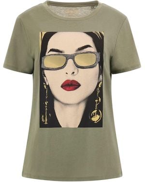 Guess Short Sleeve Sunglasses Model Easy Tee - Green
