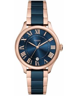 Fossil Analog Quartz Watch With Ceramic Strap Ce1134 - Blue