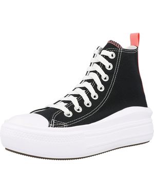 Converse CHUCK TAYLOR ALL STAR MOVE CANVAS PLATFORM BASKETS À PLATEFORME - Blanc