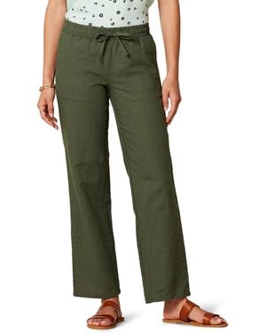 Amazon Essentials Linen Blend Drawstring Relaxed-fit Wide-leg Trouser - Multicolor