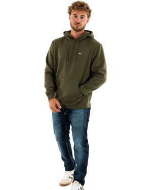 Tommy Hilfiger 's Regular Fit Flag Fleece Hoodie - Green