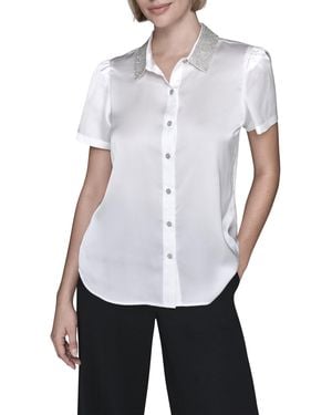 Karl Lagerfeld Paris Button Down - White