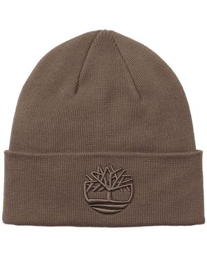 Timberland Berretto con Ricamo Tono su Tono da Uomo in Marrone TB0A2PJR