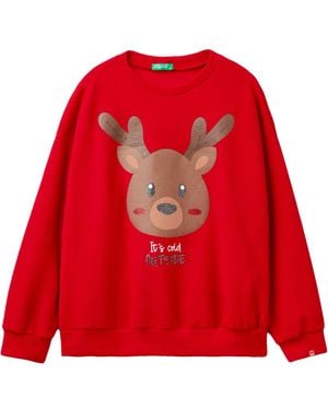 Benetton Trikot G/C M/L 3dfq3m06r Pyjamaoberteil - Rot