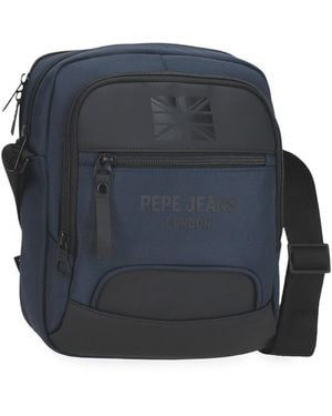 Pepe Jeans Bromley Borsa a tracolla grande blu 22x27x10 cm Poliestere by Joumma Bags