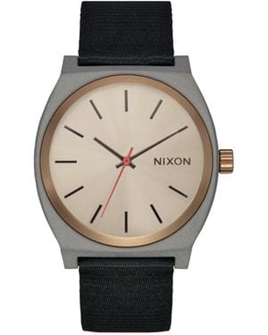 Nixon Analog Japanisches Quarzwerk Uhr mit Nylon Armband A1396-5239-00 - Mettallic
