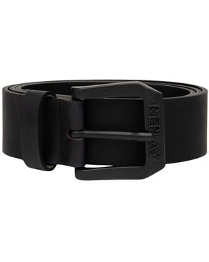 Replay Ceinture en Cuir pour s - Noir