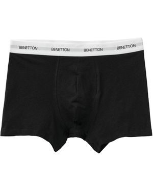 Benetton 3op82x00o Boxer a Pantaloncino - Nero