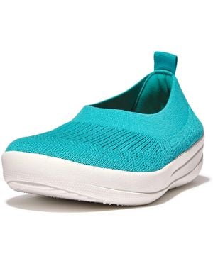 Fitflop Uberknit Slip-on Ballerina - Blue