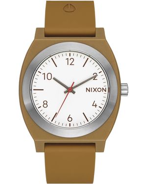 Nixon Analog Japanisches Quarzwerk Uhr mit Silikon Armband A1361-5205-00 - Mettallic