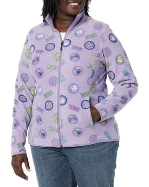Amazon Essentials Disney | Marvel | Star Wars | Princess Polar Fleece Full-zip Mock Jackets - Purple