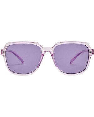 Superdry Ladies Square Oversized Sunglasses - Purple