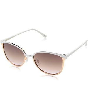 Laundry by Shelli Segal Ld244 Rdgwh Cateye Sunglasses, Rose Gold / White, 49 Mm