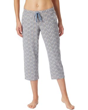Schiesser Schlafhose 3/4 lang kurz Baumwolle Stretch-Mix + Relax Pyjamaunterteil - Grau