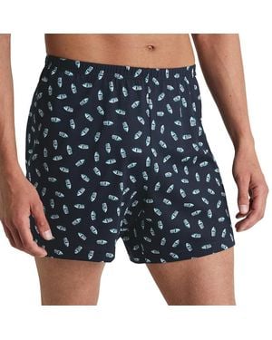 CALIDA Prints Boxer a Pantaloncino - Blu
