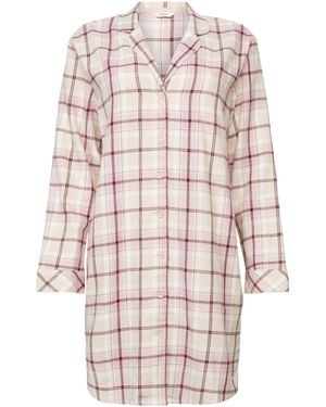 Esprit Soft Flannel Wv Nw Sus Ns S_ls Nightgown - White